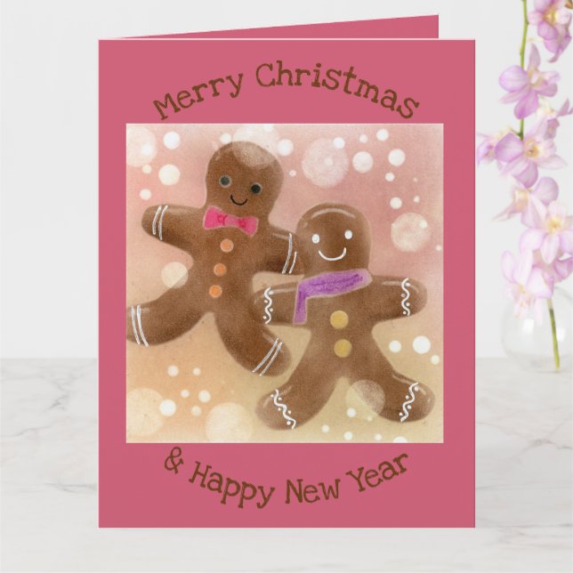 Tarjeta de saludo para los Navidades de pan de jen (Orquídea)