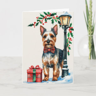 Tarjeta de saludo para los Navidades de perro del