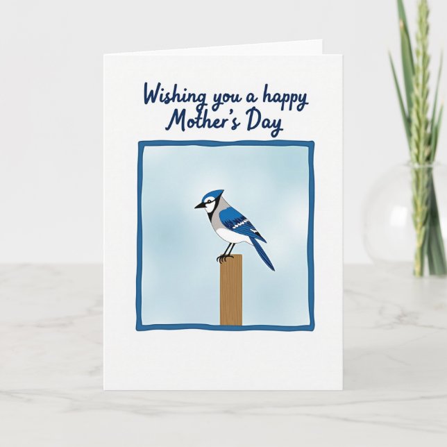 Tarjeta de saludo para madres Blue Bird (Anverso)