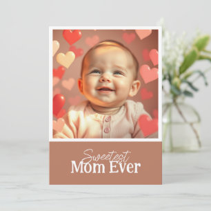 Tarjeta de saludo para mamá agregar foto y texto
