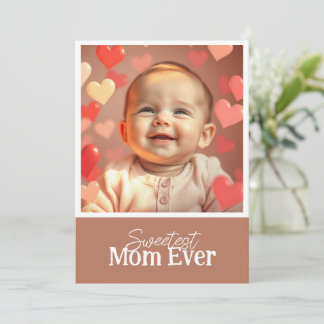 Tarjeta de saludo para mamá agregar foto y texto