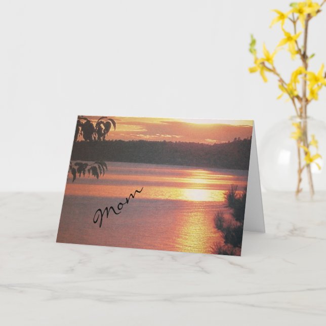 Tarjeta de saludo para mamá en cualquier ocasión (flor amarilla)