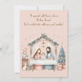 Tarjeta de saludo para Navidades de Baby Jesus
