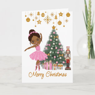 Tarjeta de saludo para Navidades de baloncesto afr