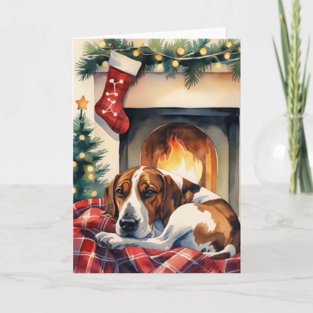Tarjeta de saludo para Navidades de perro de perro (Anverso)