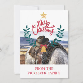 Tarjeta de saludo para Navidades de Rancho Rústico