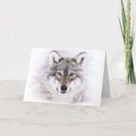 Tarjeta de saludo para Navidades de Winter Wolf
