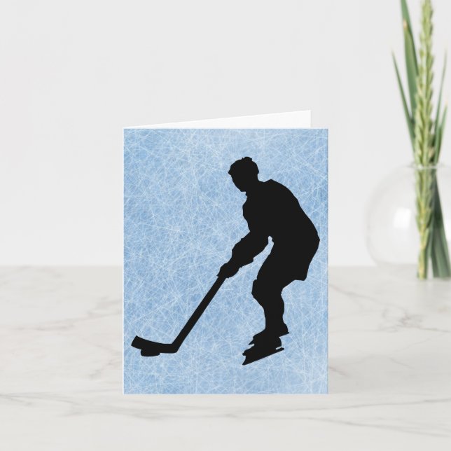 Tarjeta de saludo para patinaje sobre hielo de hoc (Anverso)