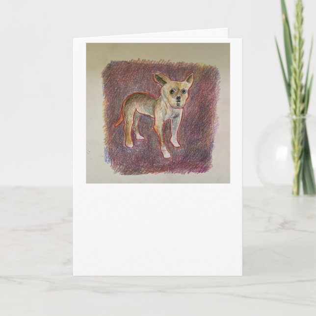 Tarjeta de saludo para perros Chihuahua (Anverso)