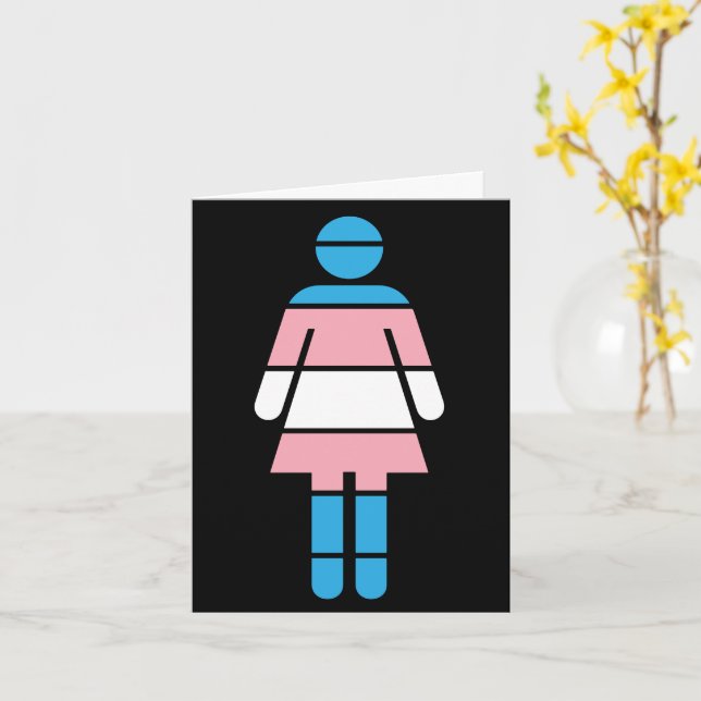 Tarjeta de saludo para una mujer trans (flor amarilla)