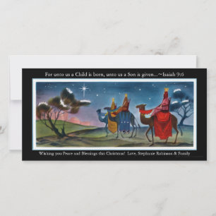 Tarjeta de saludo para viajeros de colores Navidad