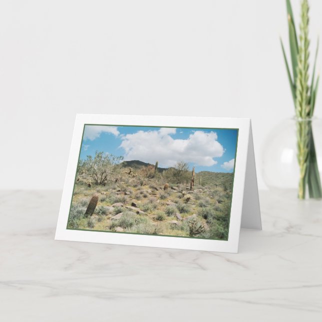 Tarjeta de saludo pastoral Cactus (Anverso)