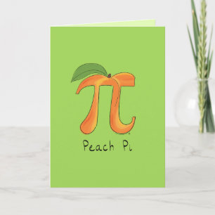 Tarjeta De Saludo Peach Pi