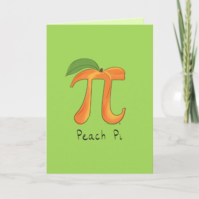 Tarjeta De Saludo Peach Pi (Anverso)