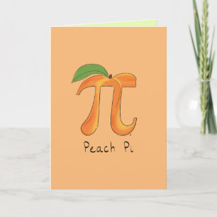 Tarjeta De Saludo Peach Pi