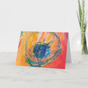 Tarjeta de saludo Peacock Feather