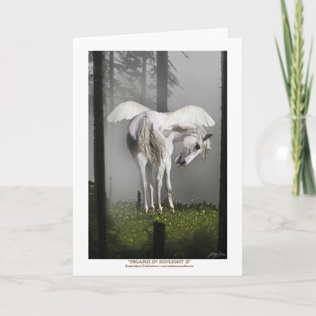 Tarjeta de saludo "PEGASUS IN SUNLIGHT" (Anverso)