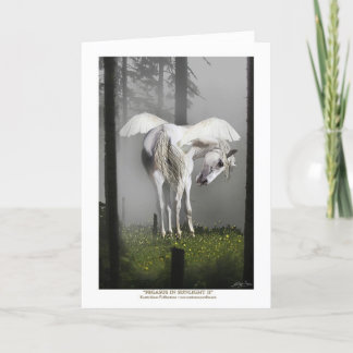 Tarjeta de saludo "PEGASUS IN SUNLIGHT"