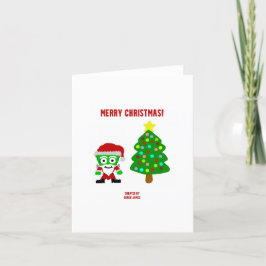 Tarjeta de saludo pequeña FrankenCheese para navid