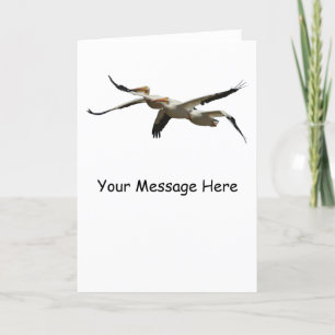 Tarjeta de saludo personalizable Flying Pelicans 2
