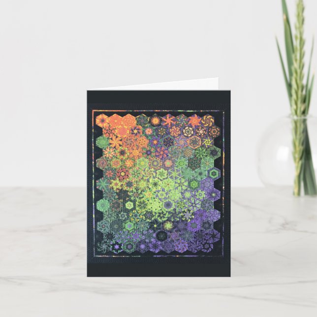 Tarjeta de saludo personalizada Abracadabra Quilt (Anverso)