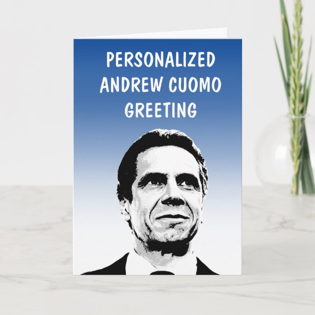 Tarjeta de saludo personalizada de Andrew Cuomo (Anverso)