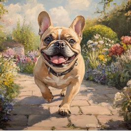 Tarjeta de saludo personalizada de Bulldog Francés