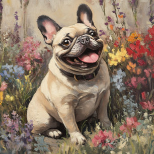 Tarjeta de saludo personalizada de Bulldog Francés