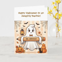 Tarjeta de Saludo Personalizada de Fantasma de Hal