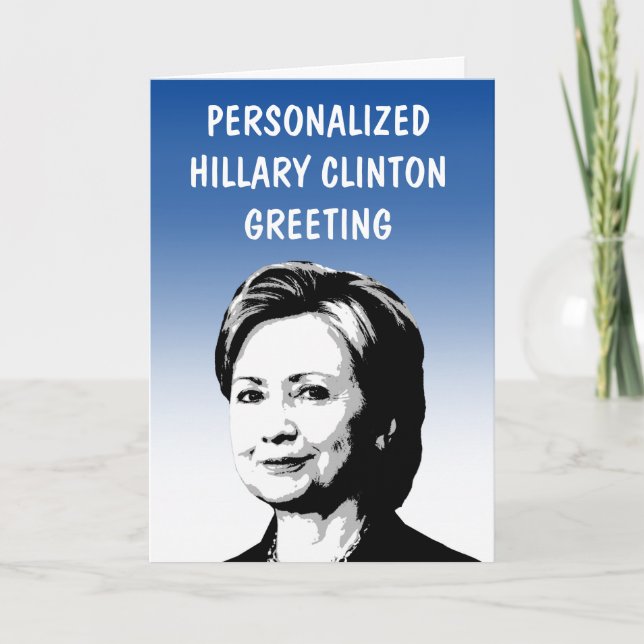 Tarjeta de saludo personalizada de Hillary Clinton (Anverso)