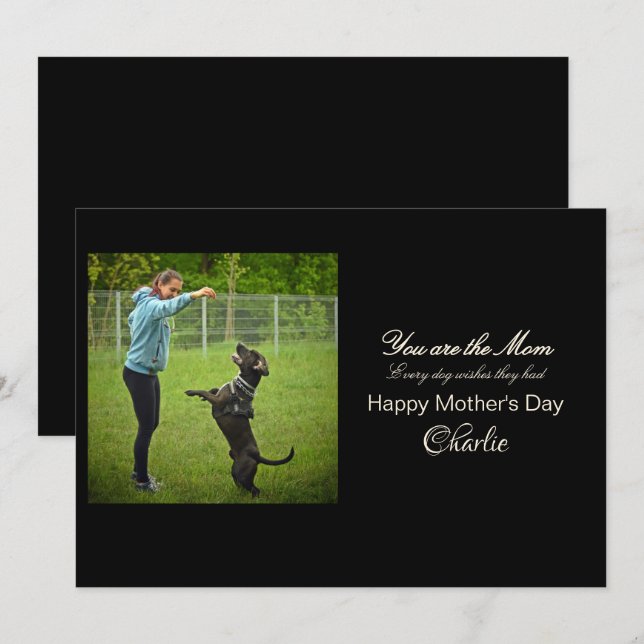 tarjeta de saludo personalizada de la mejor madre  (Anverso / Reverso)