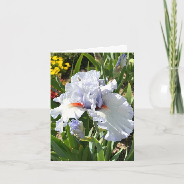 Tarjeta de saludo personalizada Lavender Iris (Anverso)