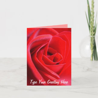 Tarjeta de saludo Personalizado de las Flores Roja