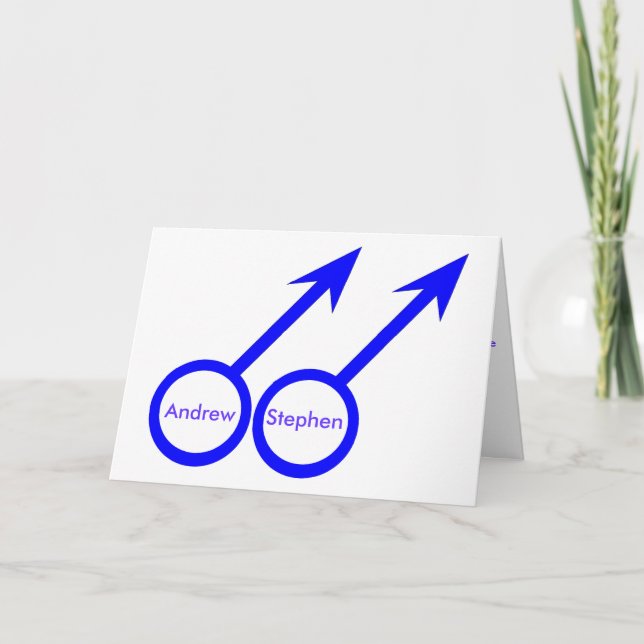 Tarjeta de saludo Personalizado Gay Lovers (Anverso)