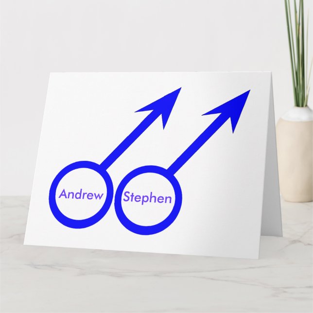 Tarjeta de saludo Personalizado Gay Lovers (Anverso)