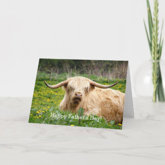 Tarjeta de saludo Personalizado Highland Cow Scotl