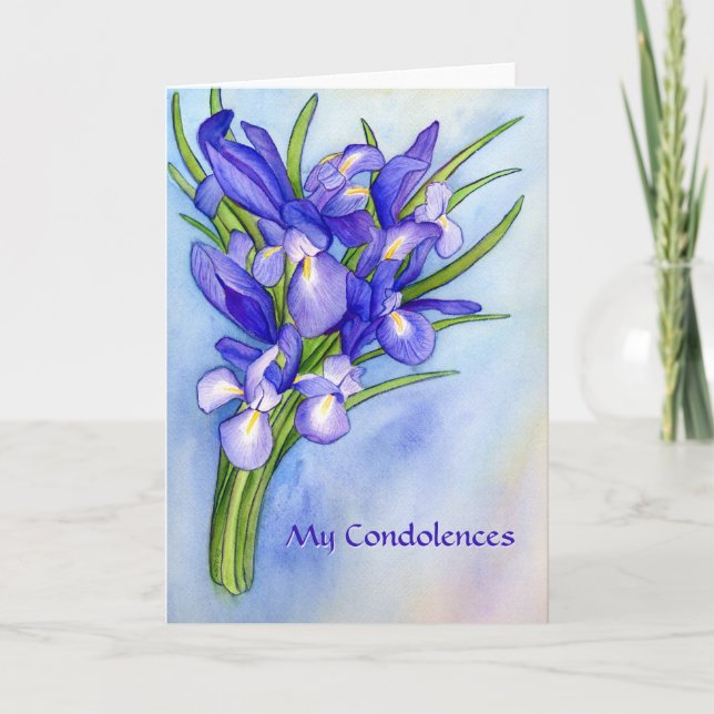 Tarjeta de saludo Personalizado Iris Flower My Con (Anverso)