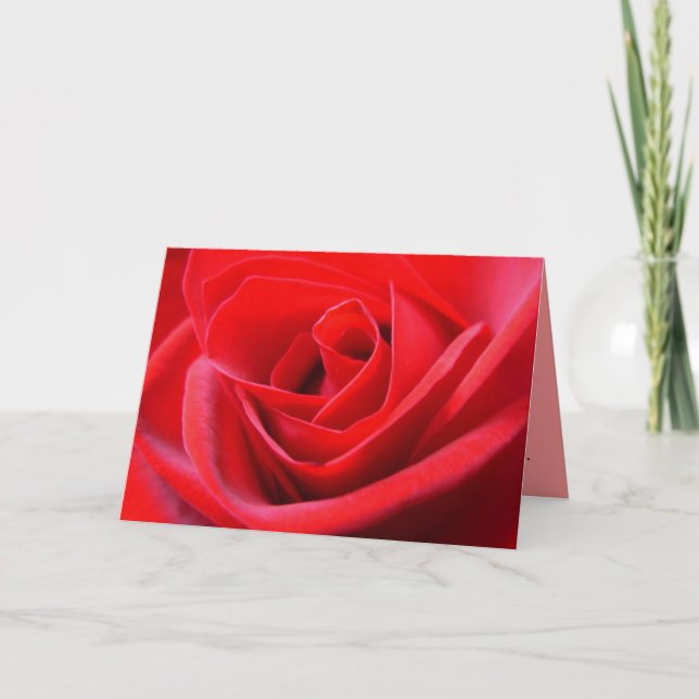 Tarjeta de saludo Personalizado Red Rose Cards Red (Anverso)