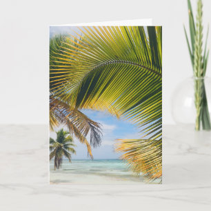 tarjeta de saludo personalizado Text Beach Palms