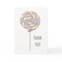 Tarjeta De Saludo Pink Swirl Lollipop