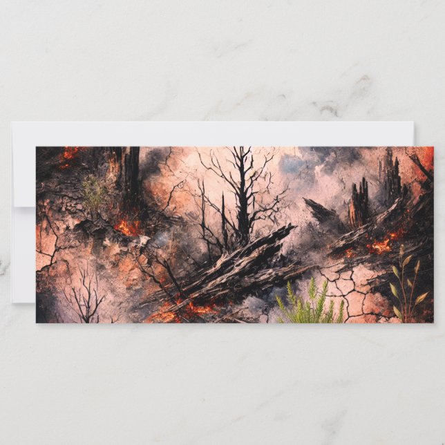 Tarjeta de saludo plana artística (Anverso)