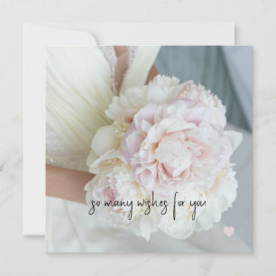 Tarjeta de saludo plana Boda/ducha de novia