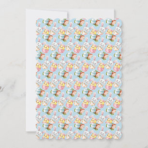 Tarjeta de saludo plana con grilletes de Pascua