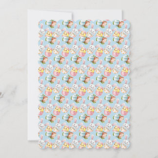 Tarjeta de saludo plana con grilletes de Pascua