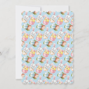 Tarjeta de saludo plana con grilletes de Pascua