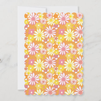 Tarjeta de saludo plana Daisies de verano
