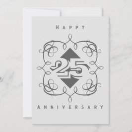 Tarjeta de saludo plana de 25 años