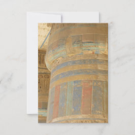Tarjeta de saludo plana del antiguo templo egipcio