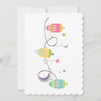 Tarjeta de saludo plana Eid