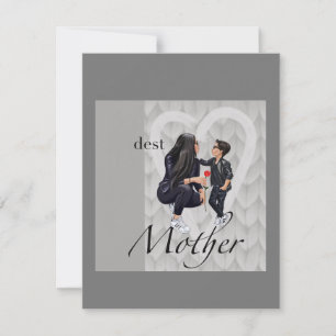 Tarjeta de saludo plana ¡Feliz Día de la Madre al